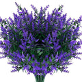 8 Bundles Artificial Flowers UV Resistant Fake Plants Outdoor Home Garden Decor